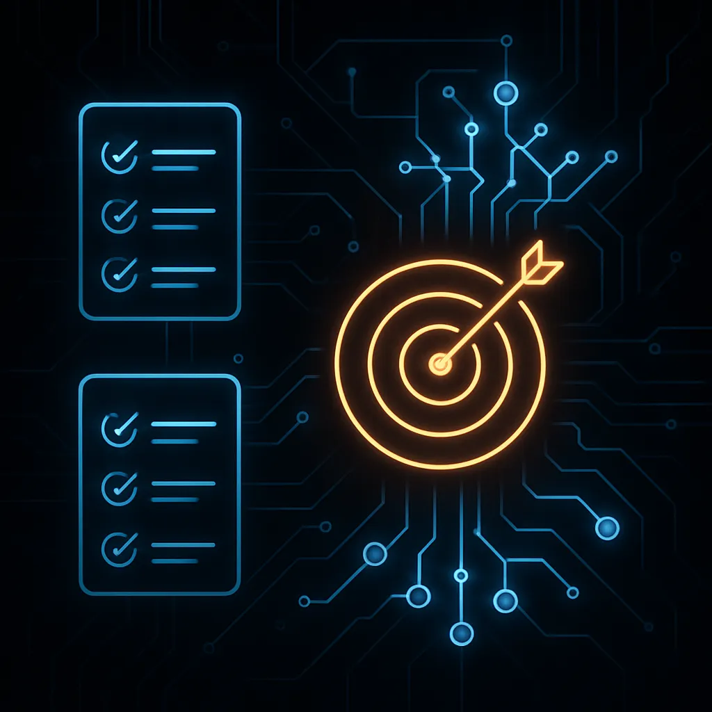 Checklists and target on circuit board